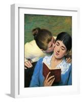 The Kiss, Interrupted Reading, 1893-Federico Zandomeneghi-Framed Giclee Print