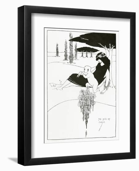 The Kiss of Judas, 1893-Aubrey Beardsley-Framed Premium Giclee Print