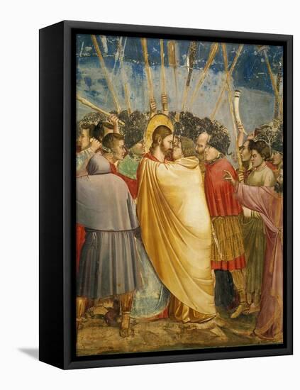 The Kiss of Judas, Detail-Giotto di Bondone-Framed Stretched Canvas
