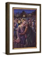 The Kiss of Judas, End of 15th Century (Vellum)-Jean Bourdichon-Framed Giclee Print