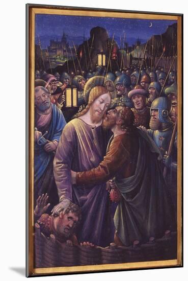 The Kiss of Judas, End of 15th Century (Vellum)-Jean Bourdichon-Mounted Giclee Print