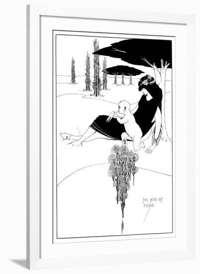 The Kiss of Judas-Aubrey Beardsley-Framed Art Print