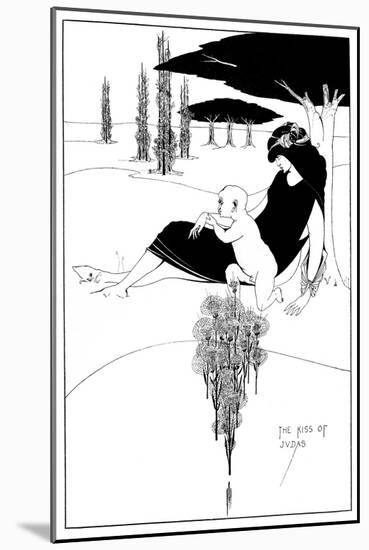 The Kiss of Judas-Aubrey Beardsley-Mounted Art Print