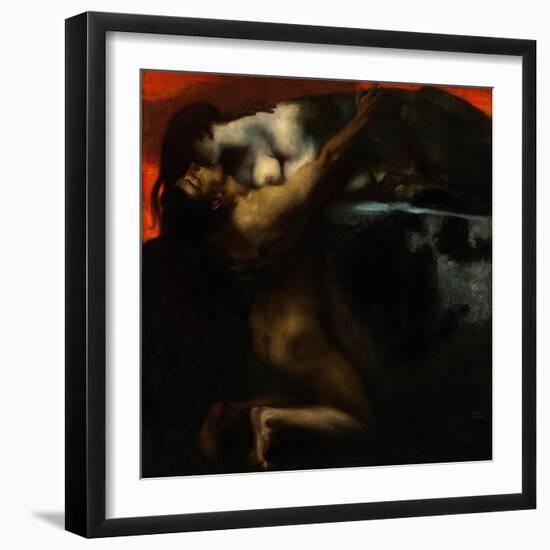 The Kiss of the Sphinx-Franz von Stuck-Framed Premium Giclee Print