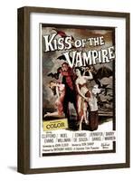 The Kiss of the Vampire, 1963-null-Framed Art Print