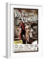 The Kiss of the Vampire, 1963-null-Framed Art Print