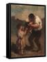 The Kiss or Father and Child-Honoré Daumier-Framed Stretched Canvas