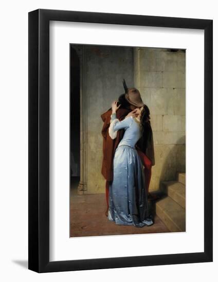 The Kiss-Francesco Hayez-Framed Art Print