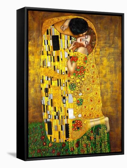 The Kiss-Gustav Klimt-Framed Stretched Canvas