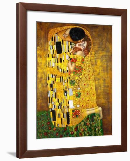 The Kiss-Gustav Klimt-Framed Art Print