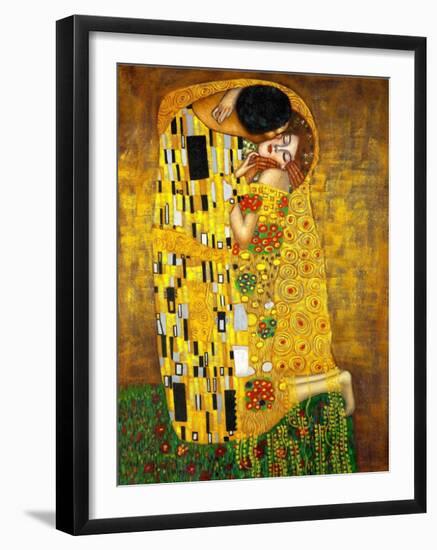 The Kiss-Gustav Klimt-Framed Art Print