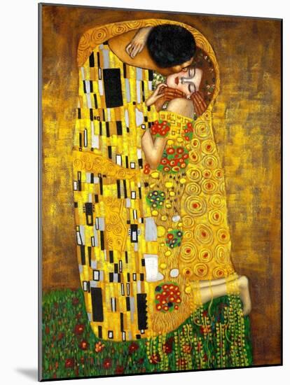 The Kiss-Gustav Klimt-Mounted Art Print