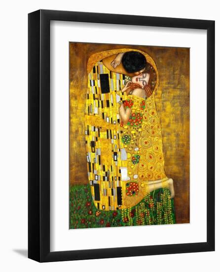 The Kiss-Gustav Klimt-Framed Art Print