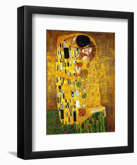 The Kiss-Gustav Klimt-Framed Art Print