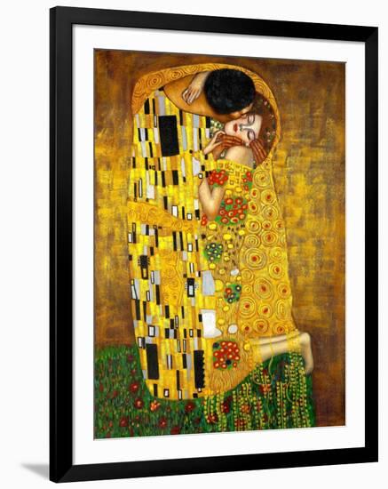 The Kiss-Gustav Klimt-Framed Art Print