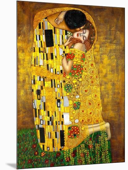 The Kiss-Gustav Klimt-Mounted Art Print