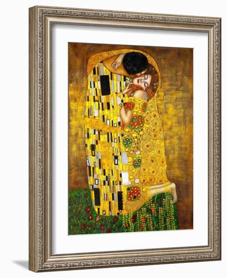 The Kiss-Gustav Klimt-Framed Art Print