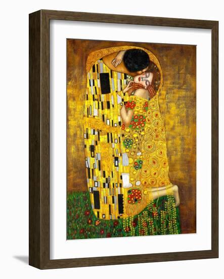 The Kiss-Gustav Klimt-Framed Art Print