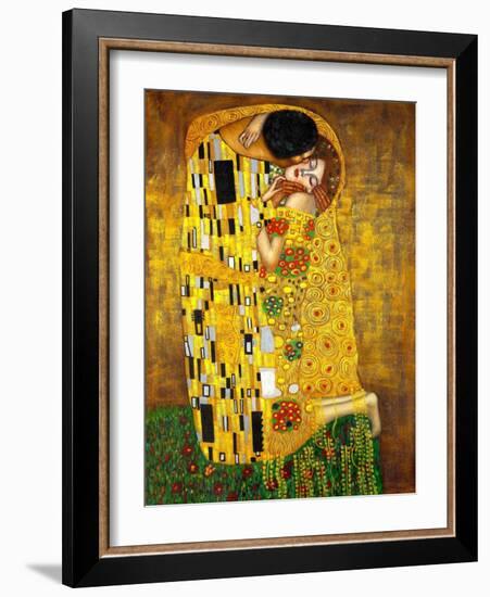 The Kiss-Gustav Klimt-Framed Art Print