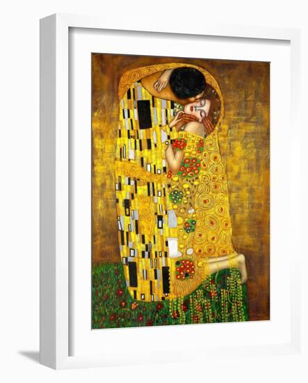 The Kiss-Gustav Klimt-Framed Art Print