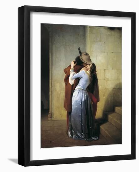 The Kiss-Francesco Hayez-Framed Art Print