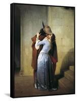 The Kiss-Francesco Hayez-Framed Stretched Canvas