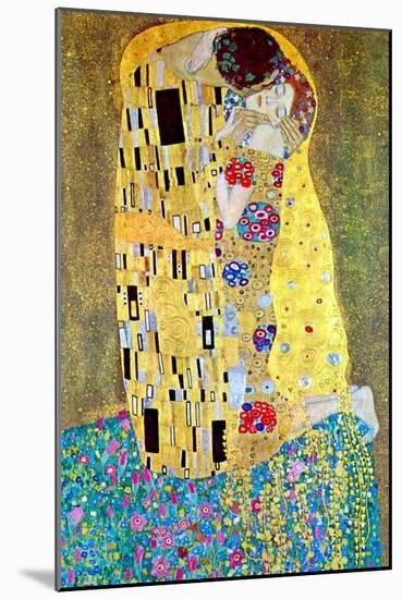 The Kiss-Gustav Klimt-Mounted Art Print