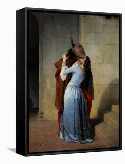 The Kiss-Francesco Hayez-Framed Stretched Canvas