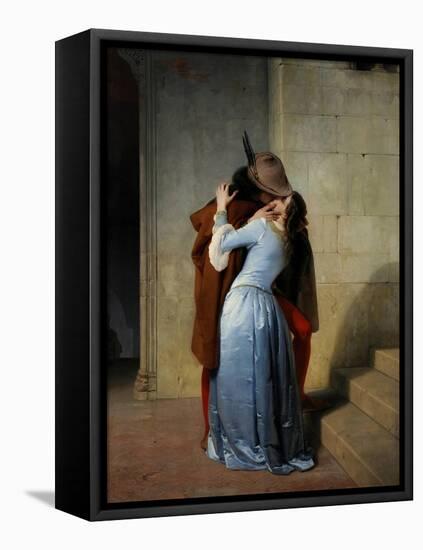 The Kiss-Francesco Hayez-Framed Stretched Canvas