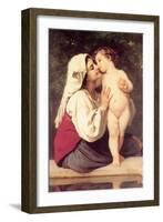 The Kiss-William Adolphe Bouguereau-Framed Art Print