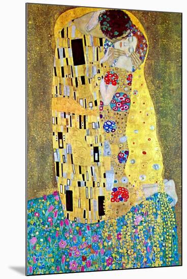 The Kiss-Gustav Klimt-Mounted Art Print