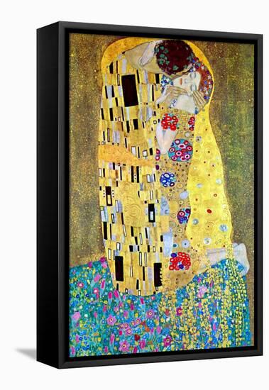 The Kiss-Gustav Klimt-Framed Stretched Canvas