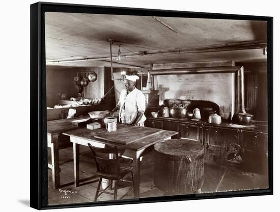 The Kitchen at Janer's Pavilion Hotel, Red Bank, New Jersey, 1903-Byron Company-Framed Stretched Canvas