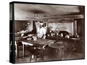 The Kitchen at Janer's Pavilion Hotel, Red Bank, New Jersey, 1903-Byron Company-Stretched Canvas