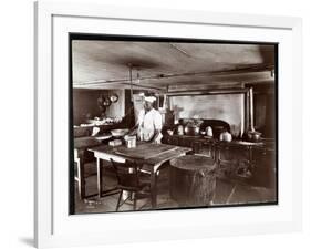 The Kitchen at Janer's Pavilion Hotel, Red Bank, New Jersey, 1903-Byron Company-Framed Giclee Print