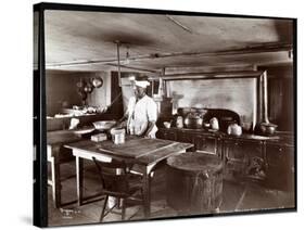 The Kitchen at Janer's Pavilion Hotel, Red Bank, New Jersey, 1903-Byron Company-Stretched Canvas