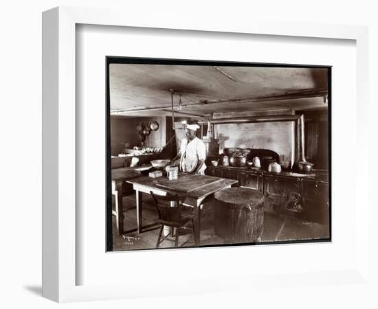 The Kitchen at Janer's Pavilion Hotel, Red Bank, New Jersey, 1903-Byron Company-Framed Giclee Print