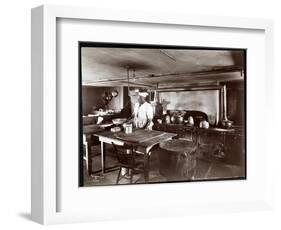 The Kitchen at Janer's Pavilion Hotel, Red Bank, New Jersey, 1903-Byron Company-Framed Giclee Print