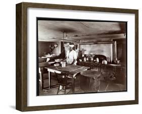 The Kitchen at Janer's Pavilion Hotel, Red Bank, New Jersey, 1903-Byron Company-Framed Giclee Print