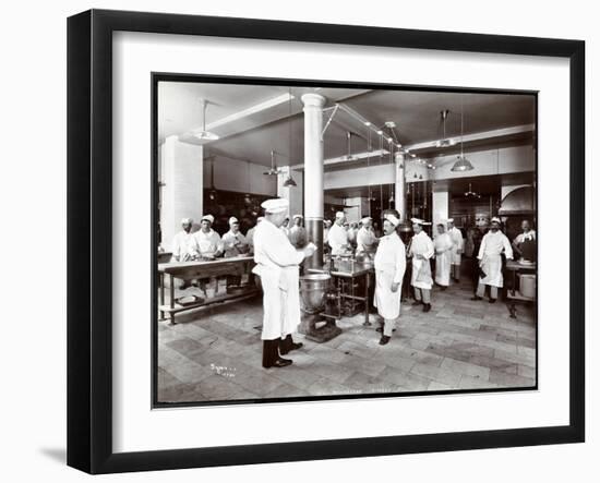 The Kitchen at the Hotel Manhattan, 1902-Byron Company-Framed Giclee Print