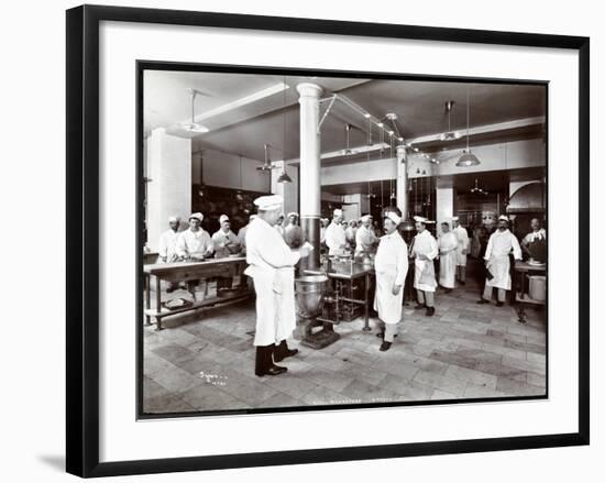 The Kitchen at the Hotel Manhattan, 1902-Byron Company-Framed Giclee Print