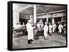 The Kitchen at the Hotel Manhattan, 1902-Byron Company-Framed Stretched Canvas