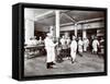 The Kitchen at the Hotel Manhattan, 1902-Byron Company-Framed Stretched Canvas