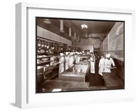 The Kitchen at the Philadelphia Ritz-Carlton Hotel, 1913-Byron Company-Framed Giclee Print