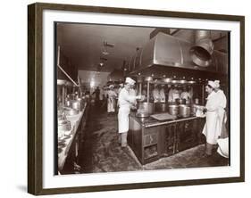 The Kitchen at the Ritz-Carlton Hotel, c.1910-11-Byron Company-Framed Giclee Print