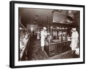 The Kitchen at the Ritz-Carlton Hotel, c.1910-11-Byron Company-Framed Giclee Print