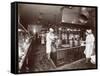 The Kitchen at the Ritz-Carlton Hotel, c.1910-11-Byron Company-Framed Stretched Canvas