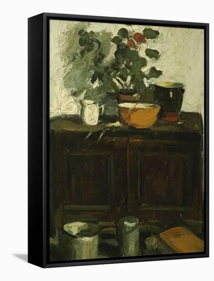 The Kitchen Dresser, Larkhall-George Leslie Hunter-Framed Stretched Canvas