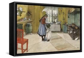 The Kitchen, from 'A Home' Series, c.1895-Carl Larsson-Framed Stretched Canvas