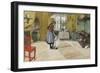 The Kitchen, from 'A Home' Series, c.1895-Carl Larsson-Framed Premium Giclee Print